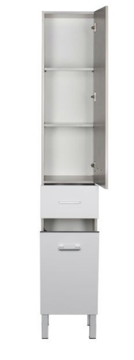 Шкаф-пенал Aquanet Верона 35 R, c бельевой корзиной, белый 178973 - 1