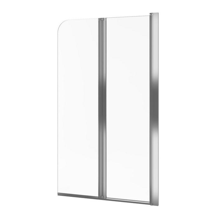 Шторка на ванну Excellent Fliper 80х140 профиль хром стекло прозрачное KAAX.1309.800.PR - 0