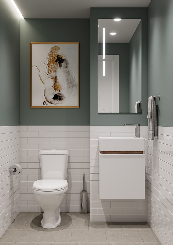 Тумба под раковину подвесная Aquaton Эклипс 45 R белый-светлое дерево 1A172801EK49R - 6