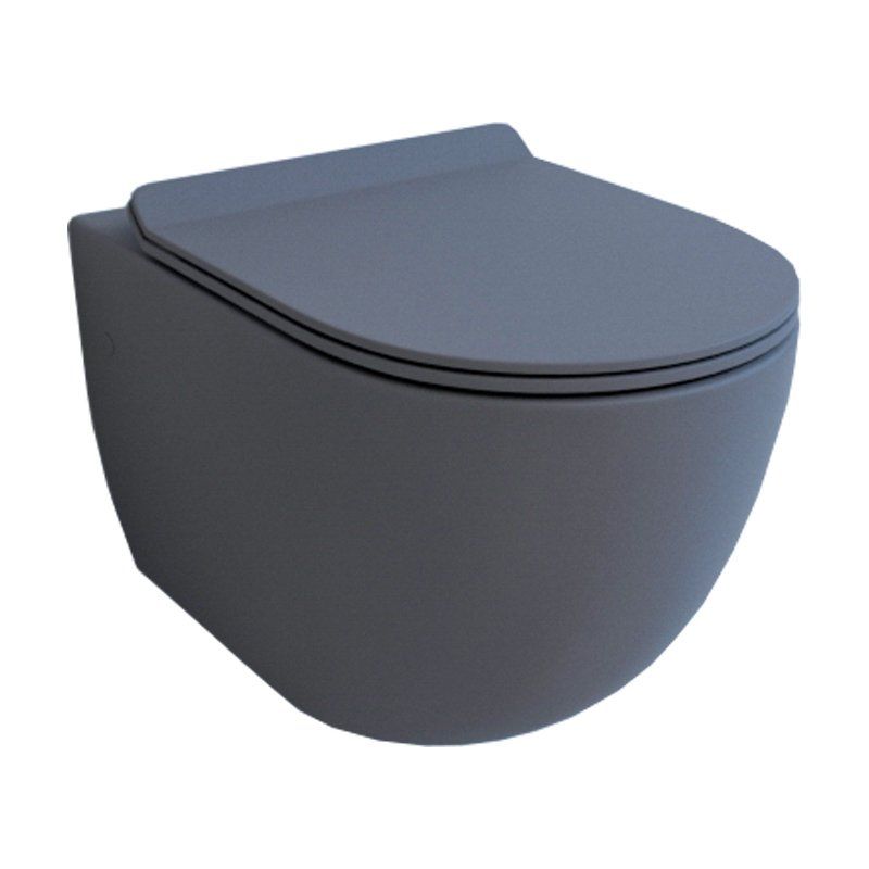 Унитаз подвесной Esbano Garcia с сиденьем микролифт, серый матовый  ESUPGARCGM - 1