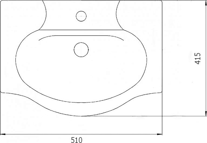 Мебельная раковина Misty Элегия 50 белая глянцевая БП-Д000000497 - 1