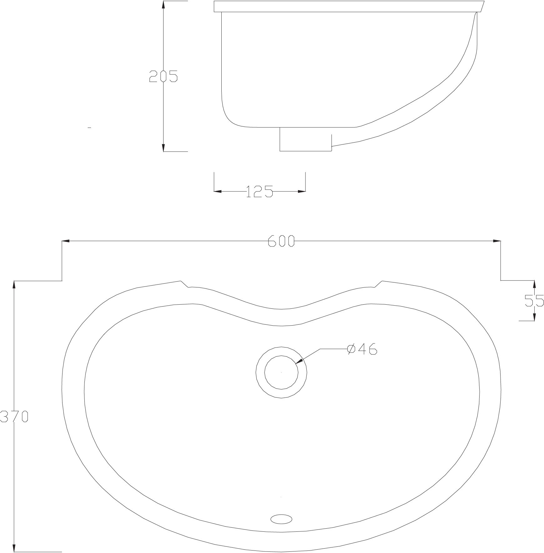 Встраиваемая раковина ArtCeram Idea 60 см  IDL001 01;00 - 3