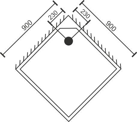 Квадратный душевой поддон Royal bath  90 см (RB 90HP) RB90HP - 3