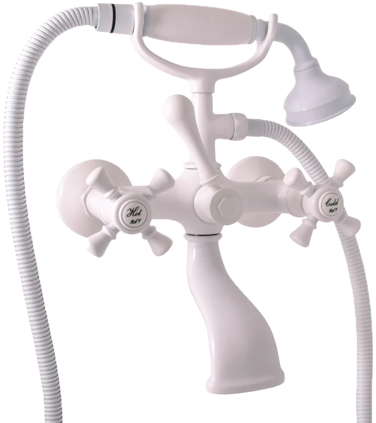 Смеситель для ванны с душем Rav Slezak Morava retro белый MK359.5/2B - 0