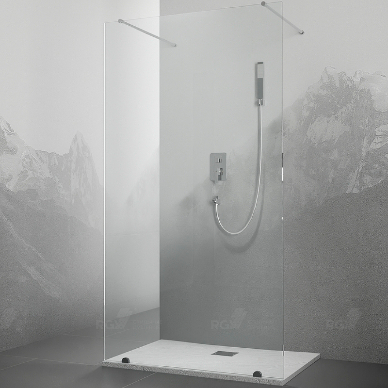 Душевая перегородка RGW Walk In WA-016 100х195 профиль хром стекло прозрачное 35101610-11 - 0