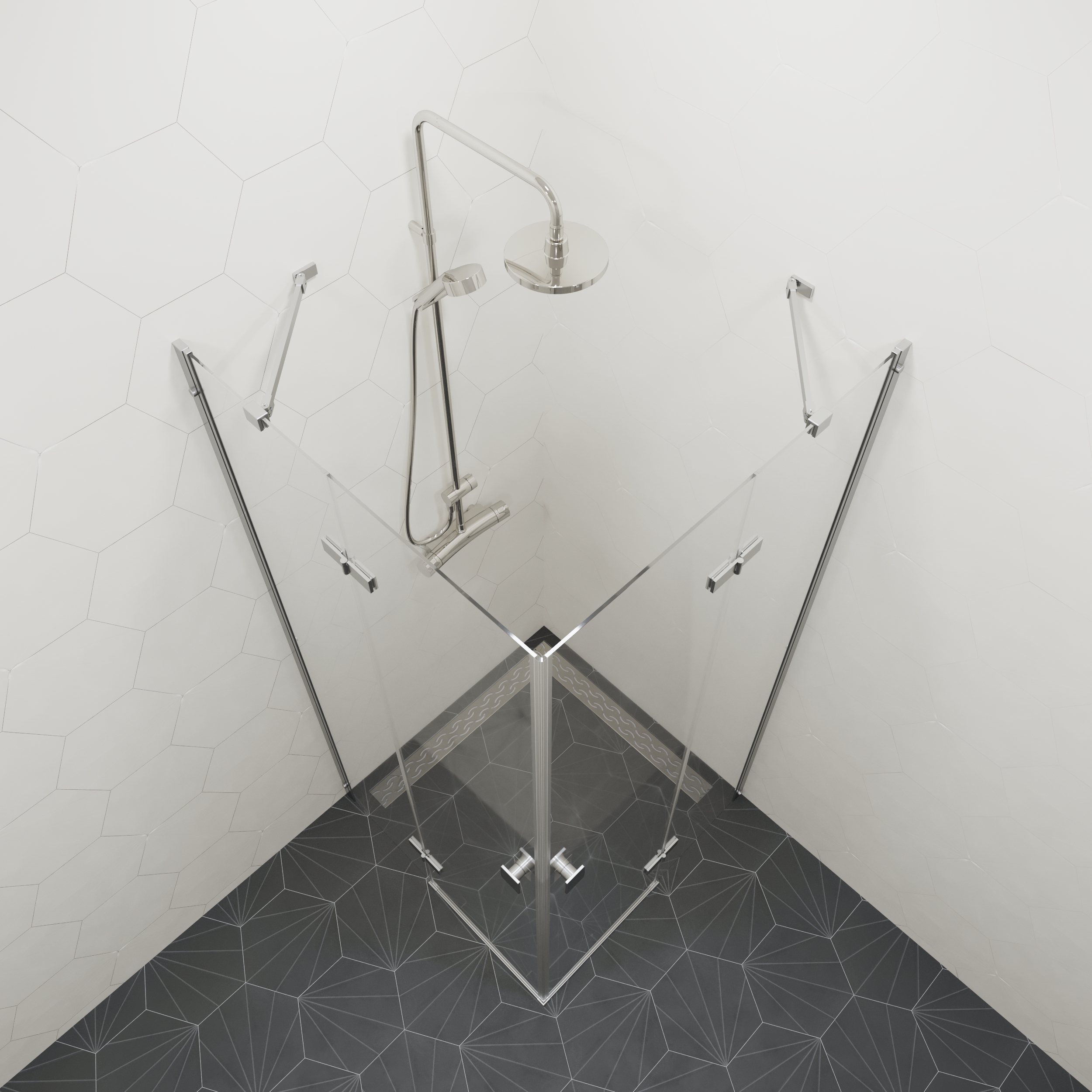 Душевой уголок DIWO Муром 90х90 профиль хром глянцевый Щ0000055597 - 9