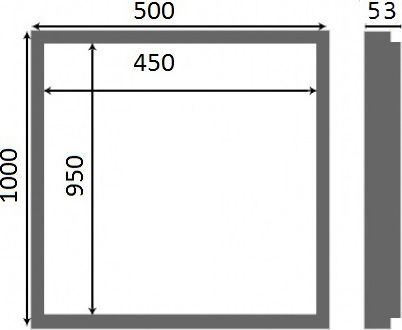 Люк настенный Люкер AL-KR 100x50 - 12