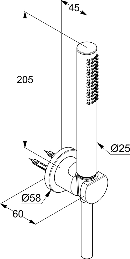 Душевой гарнитур Kludi Nova Fonte Puristic черный 2085039-15 - 1