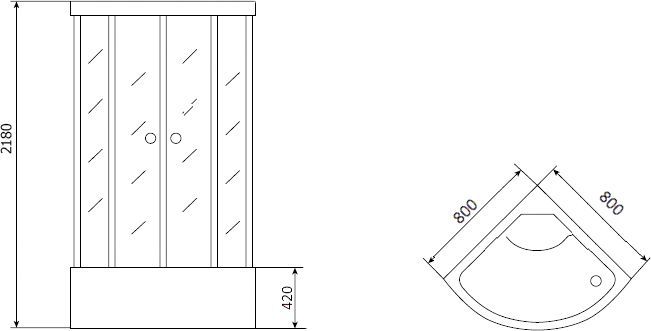 Душевая кабина Timo Eco TE-0780 - 9