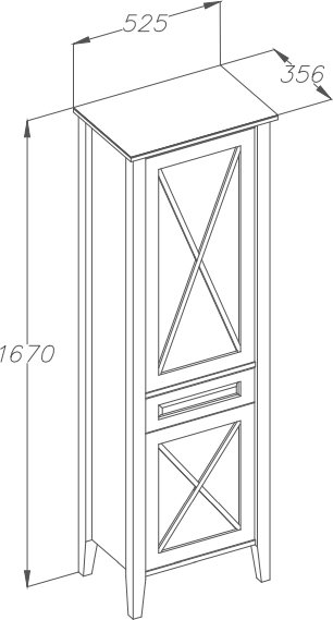 Комплект мебели Opadiris Палермо 60 светлое дерево - 11