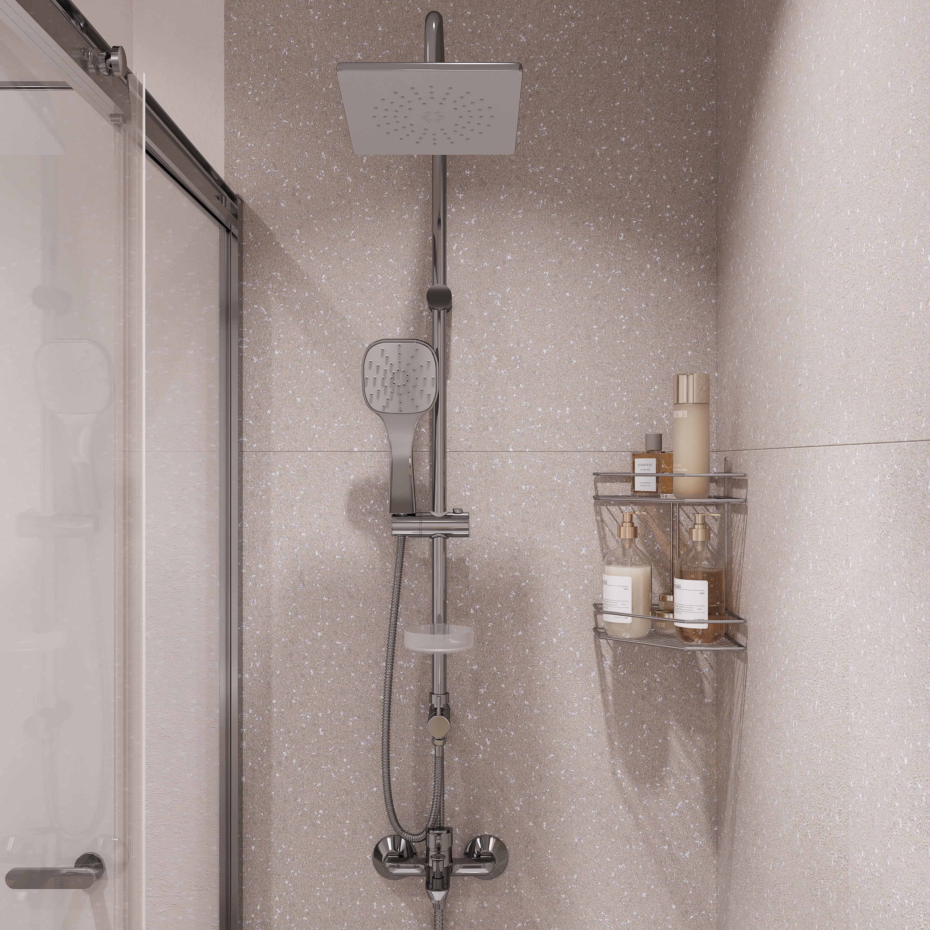 Душевой уголок STWORKI Эстерсунд 120x80 см профиль хром матовый, прозрачное стекло, прямоугольный 3GW012TTKK000 - 3