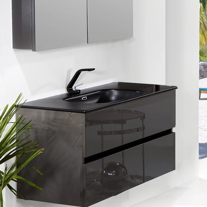 Тумба под раковину Armadi Art Vallessi 100 черный 837-100-A glossy - 0
