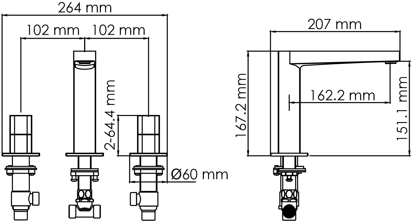 Смеситель для раковины Wasserkraft Naab 8635 хром - 2