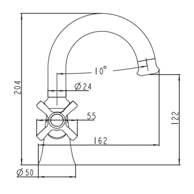 Смеситель Kaiser Carlson Lux 11211 для раковины - 1