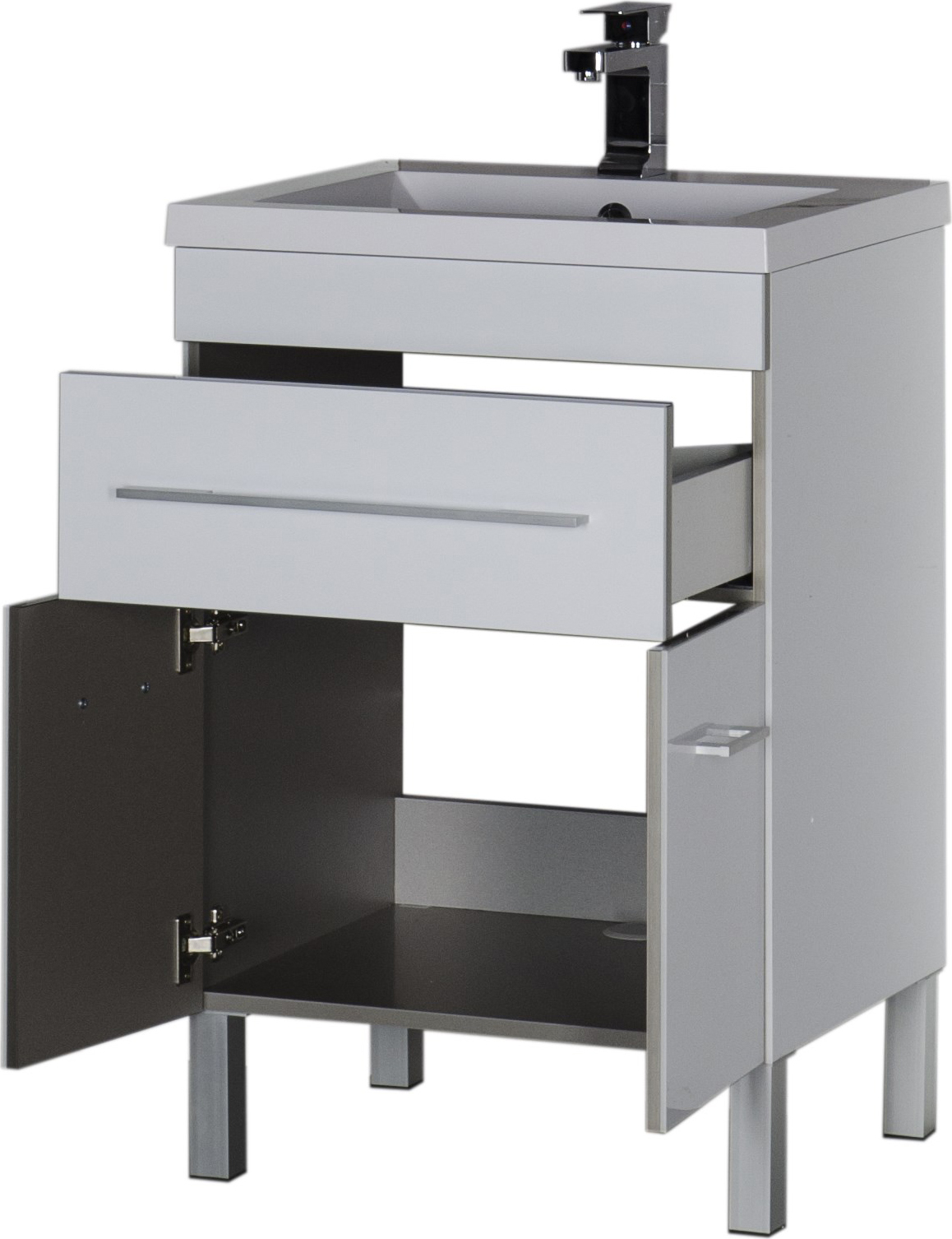 Мебель для ванной Aquanet Верона 58 белая, 1 ящик, 2 двери 182507 - 5