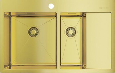 Мойка кухонная Omoikiri Akisame 78-2 LG-L светлое золото 4973087 - 0