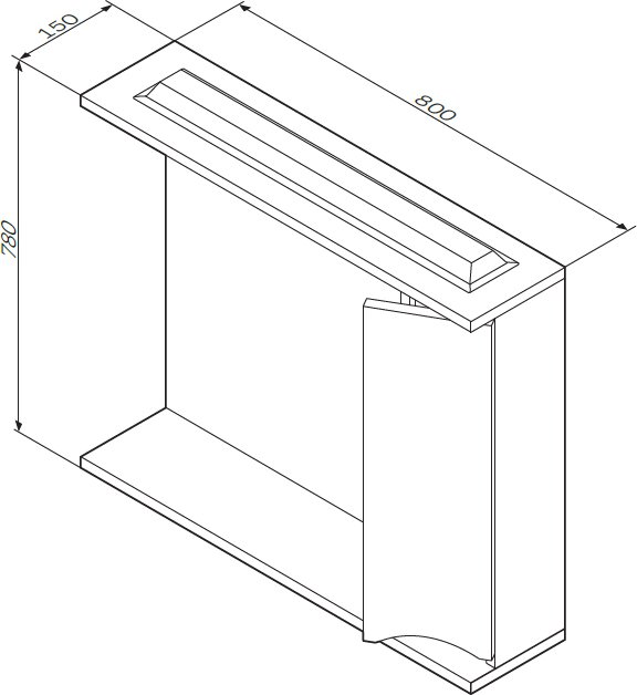 Зеркало-шкаф AM.PM Like 80 R, белый глянец M80MPR0801WG - 8