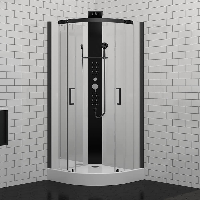 Душевая кабина Black&White Galaxy 90х90 черная с гидромассажем 8701900 - 1