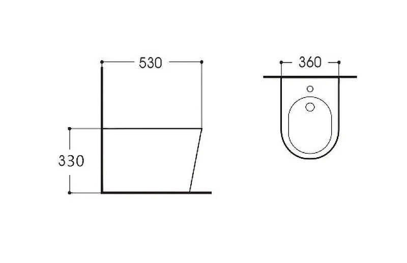 Биде подвесное Aquatek Вега 53 белый  AQ1057-00 - 1