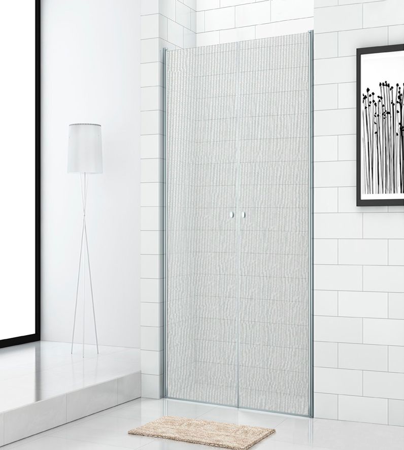 Душевая дверь в нишу Cezares ECO-O-B-2-80-P-Cr стекло punto - 1