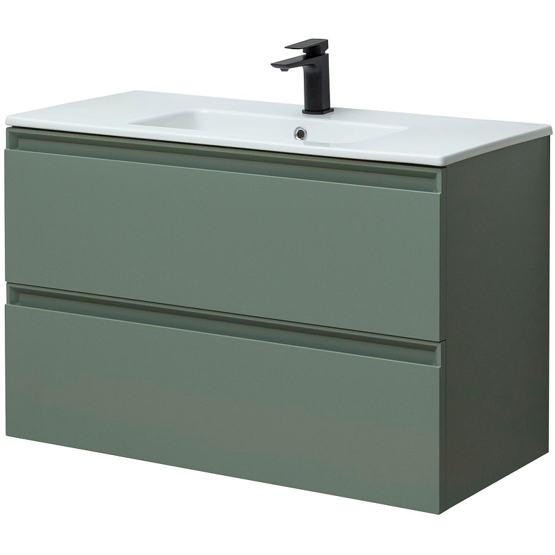 Тумба под раковину Allen Brau Eclipse 100 серо - зеленый матовый 1.E1003.CGM - 0