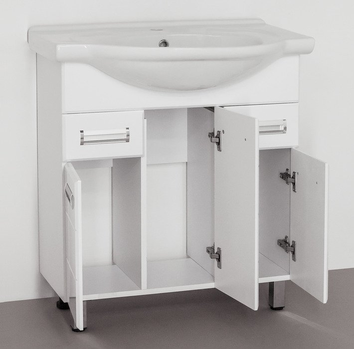 Мебель для ванной Style Line Ирис 75 белая - 2