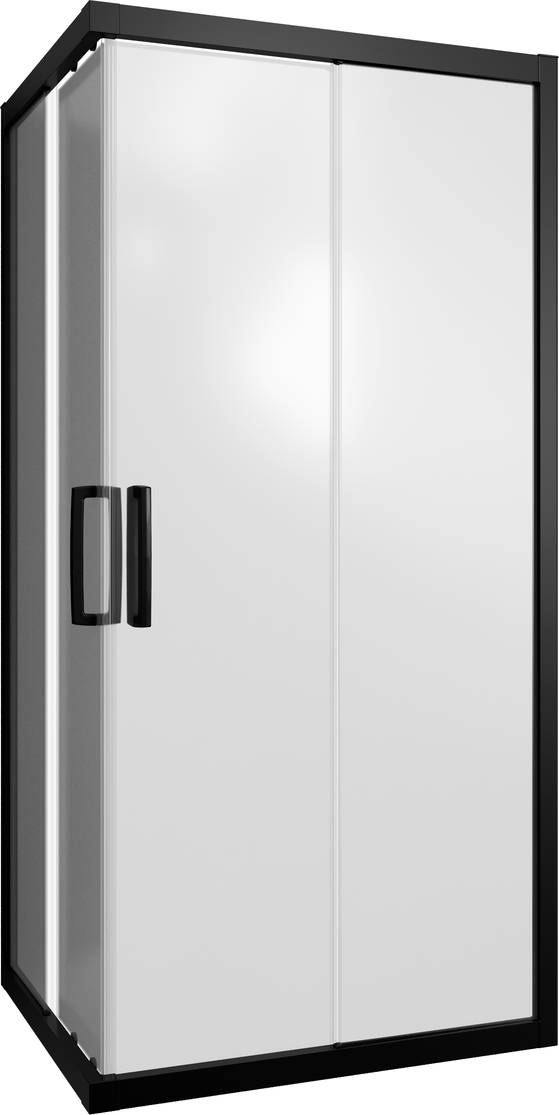 Душевой уголок STWORKI Карлстад DE019RC8090200 90x80 см профиль черный матовый, стекло матовое 3GW128TTKK000 - 3