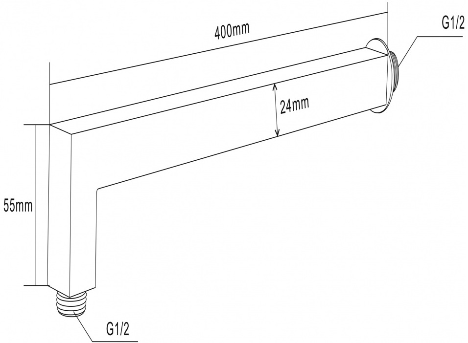 Кронштейн для верхнего душа Swedbe Platta 5509 - 1
