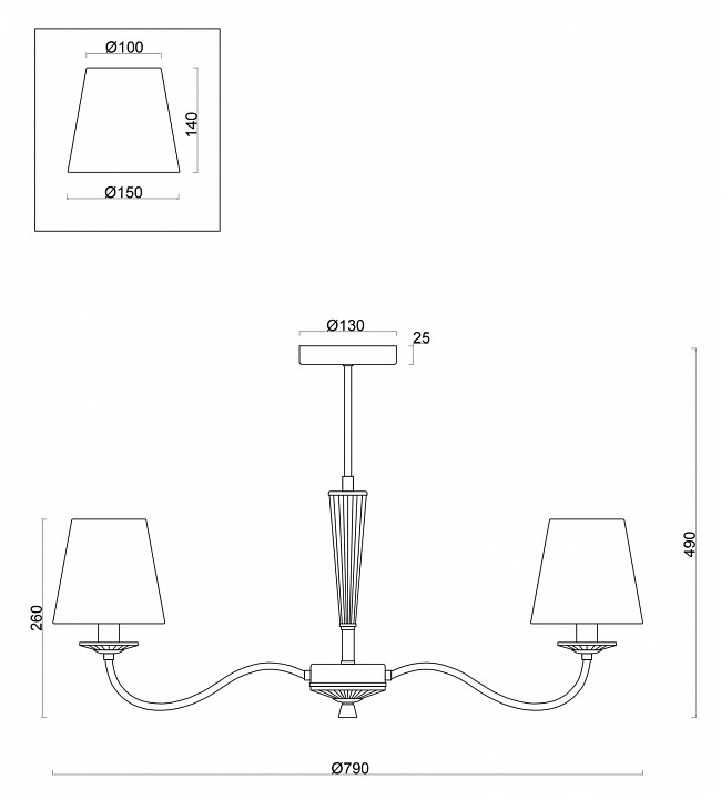 Потолочная люстра Freya Osborn FR2027PL-07N - 1