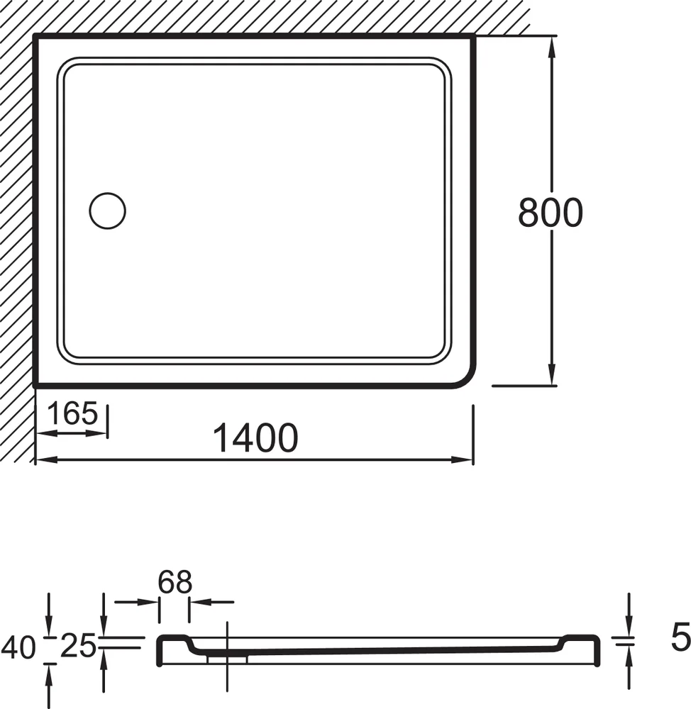 Поддон для душа Jacob Delafon Flight 140х80 белый E62453-F-00 - 8