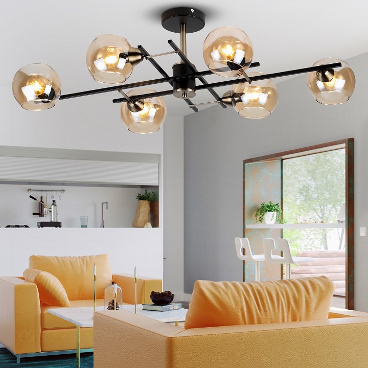 Люстра на штанге Rivoli Hannelore Б0051274 - 1