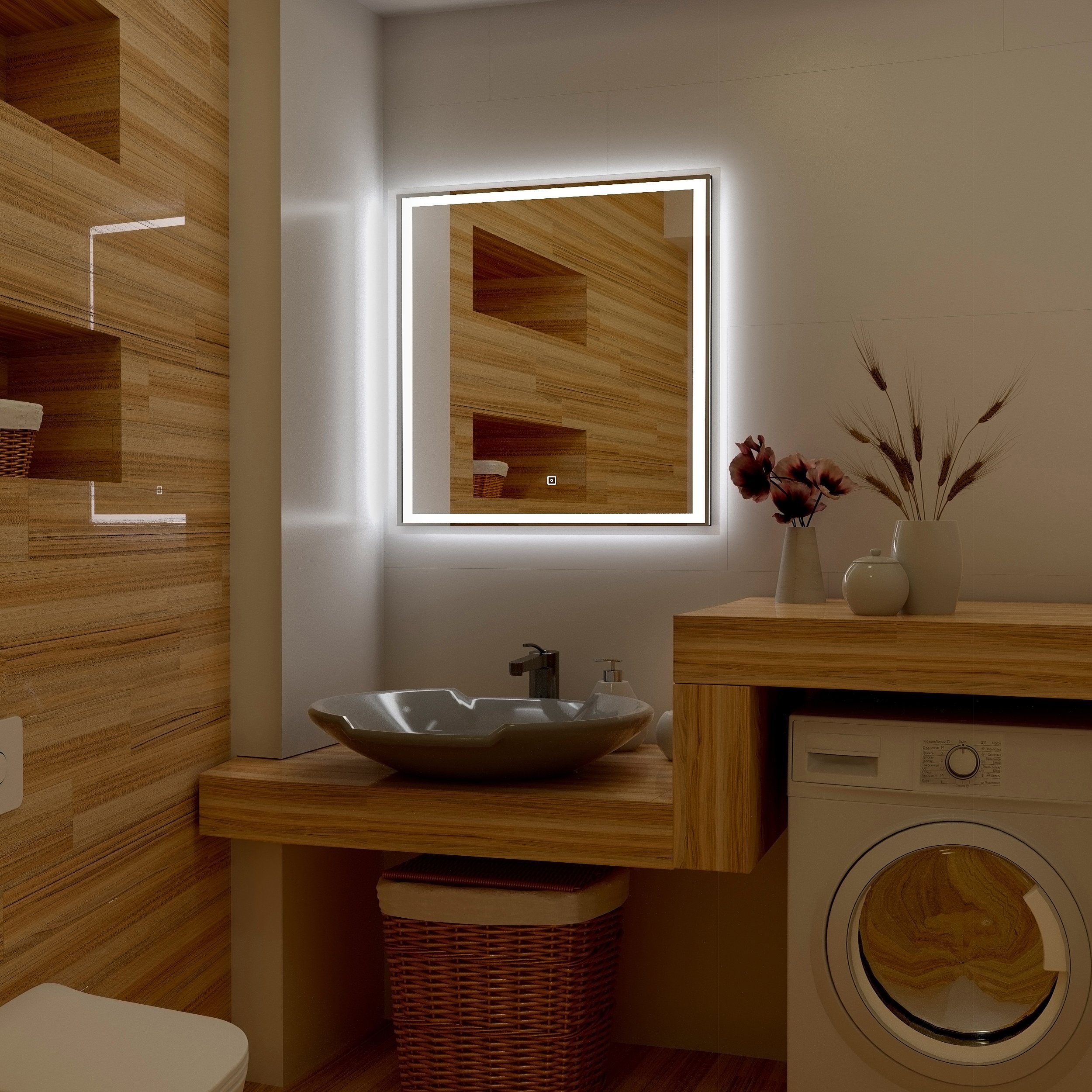 Зеркало Art&Max Monza 60х60 AM-Mon-600-600-DS-F - 1