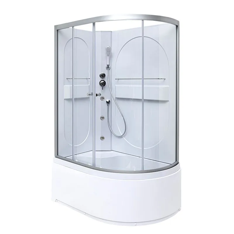 Душевая кабина Deto L 120х80 с гидромассажем, хром  L620LNGM - 1