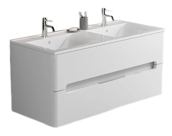 Тумба под раковину Sanvit Форма 120 белый глянец kforma1201w - 0
