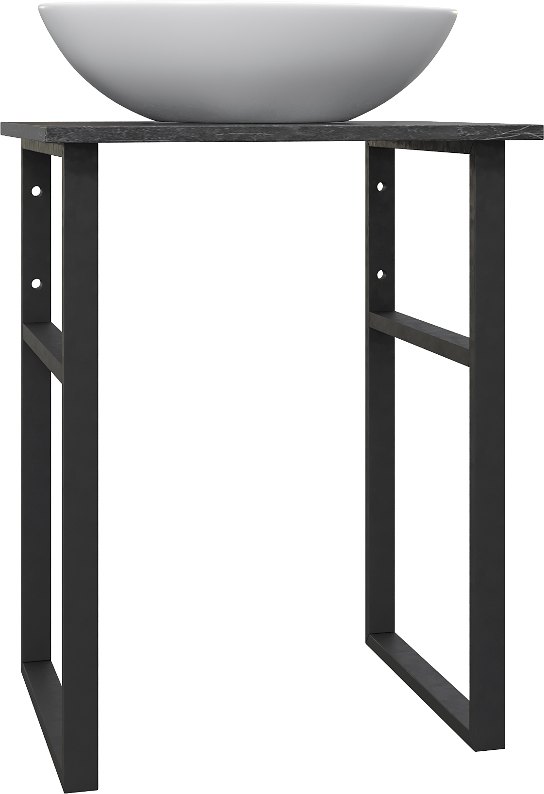 Мебель для ванной DIWO Элиста 60 чёрный мрамор, с раковиной Moduo 55 Leaf подвесная, в стиле лофт (гарнитур, мебель) 554847 - 4