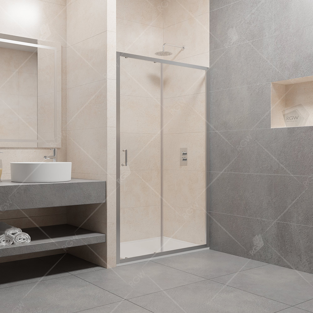 Душевая дверь 100*195 RGW PA-14 Хром/Шиншила/6 мм (98-102) (EasyClean) 41081410-51 - 0