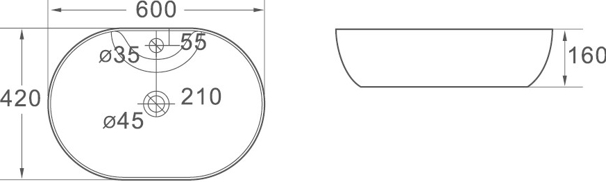 Раковина SantiLine SL-1023 - 1
