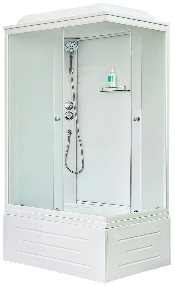 Душевая кабина Royal Bath 100x80 L стекло матовое задняя стенка белая RB8100BP5-WC-L - 1