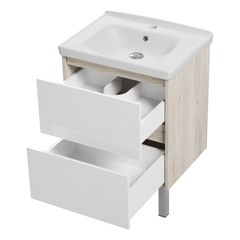 Тумба под раковину Misty Мускат 60 белая глянцевая П-Мус01060-0112Я - 3