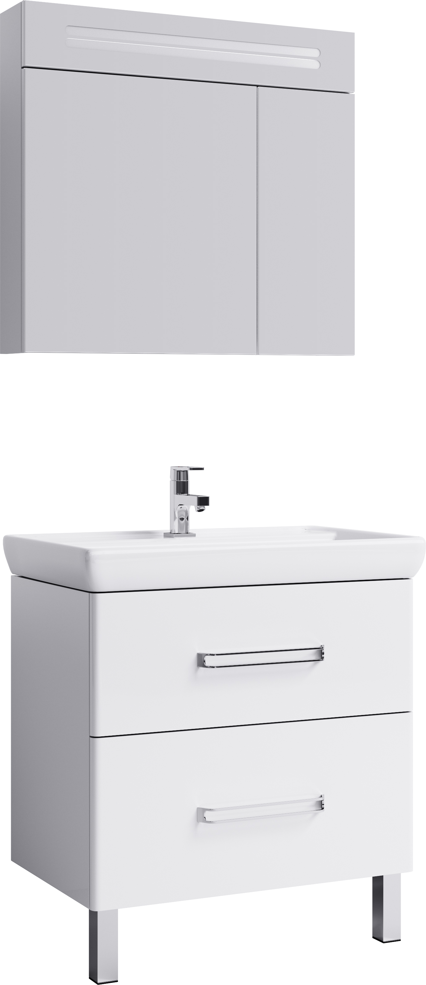 Тумба с раковиной Aqwella Neo 80 напольная - 2