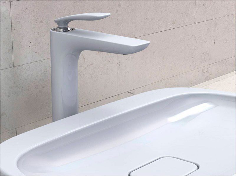 Смеситель для раковины Kludi Balance белый, хром  522989175 - 2