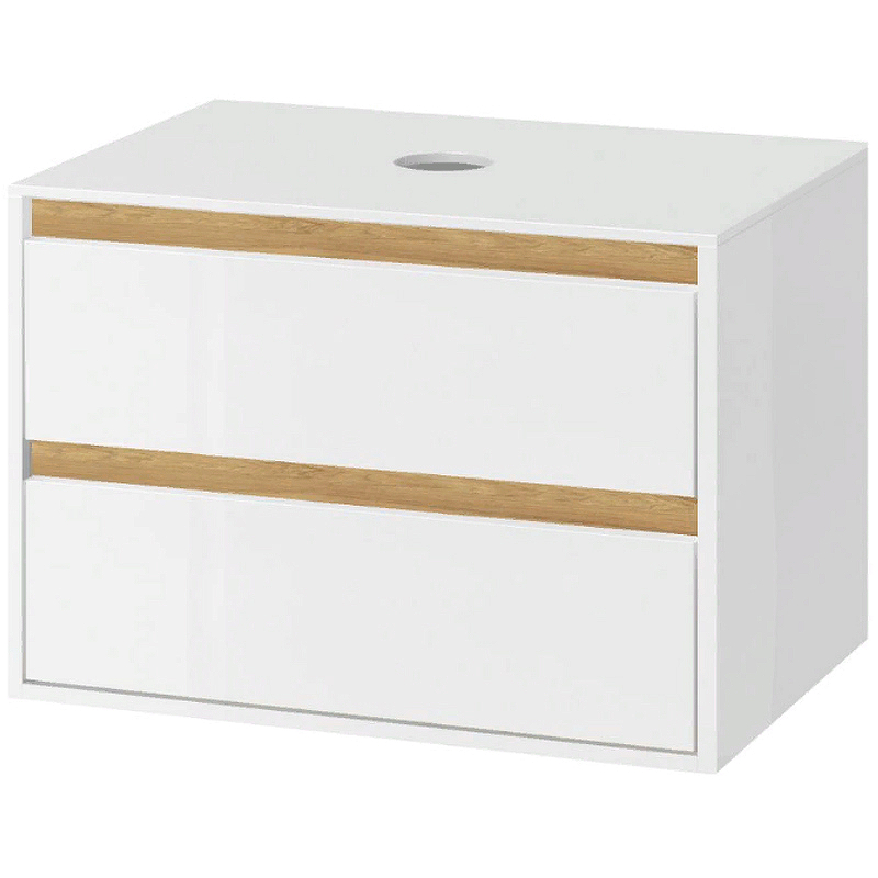 Тумба под накладную раковину Excellent Tuto 80 белый - светлое дерево  MLEX.0104.800.WHBL - 0