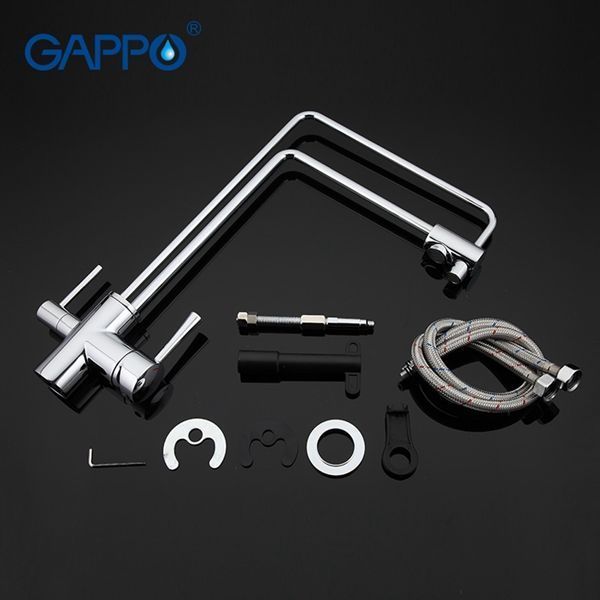 Смеситель для кухни с подключением фильтра питьевой воды хром G4398-5 - 6