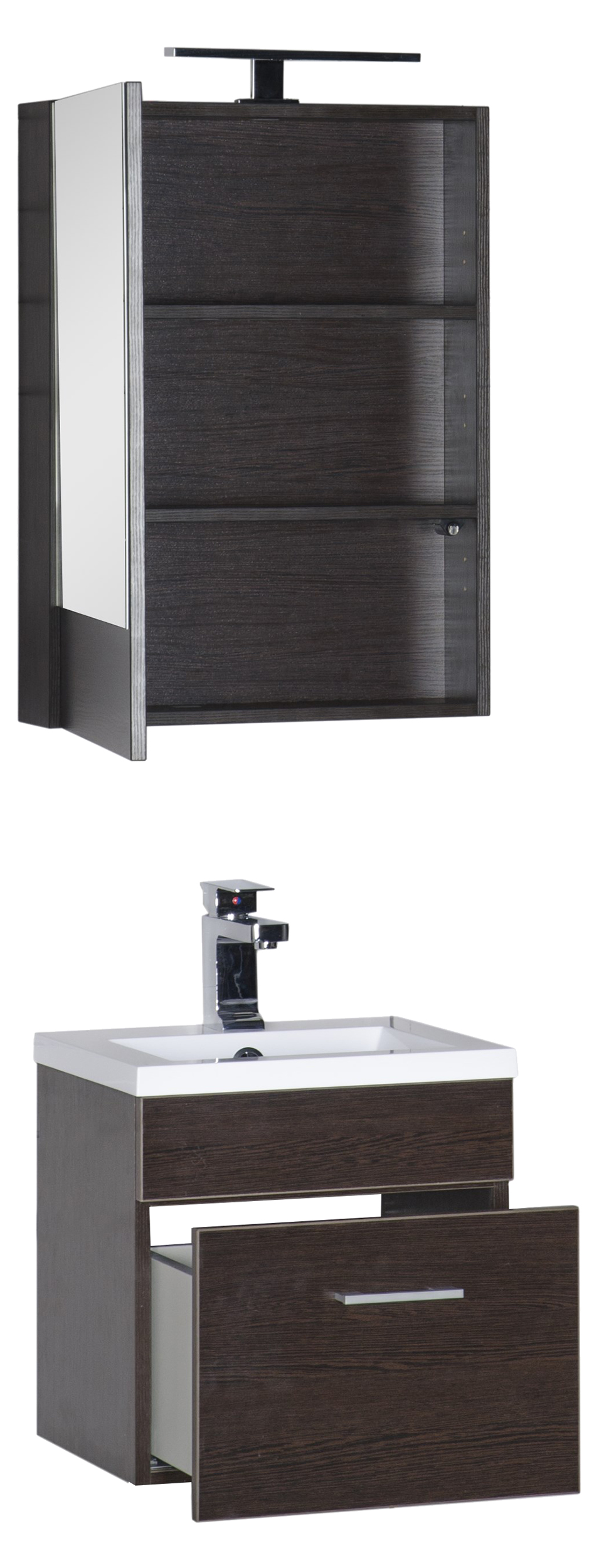 Зеркало-шкаф Aquanet Нота 50 камерино венге 00172682 - 7