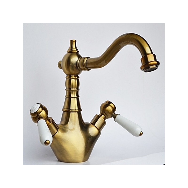 Смеситель для раковины Magliezza Bianco бронза  50117-br - 0