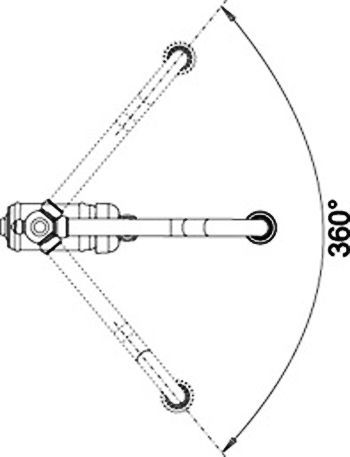 Смеситель для кухонной мойки Blanco Tradon латунь  520787 - 3