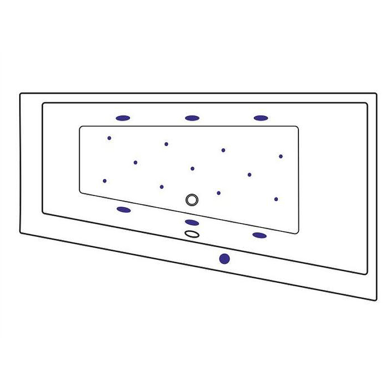 Акриловая ванна Excellent Sfera 170х100 правая белая с гидромассажем WAEX.SFP17.RELAX.CR - 2