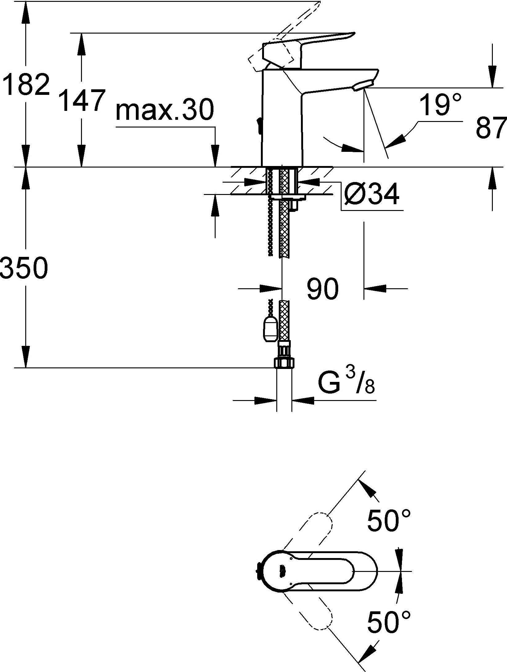 Смеситель Grohe BauEdge 23329000 для раковины - 3