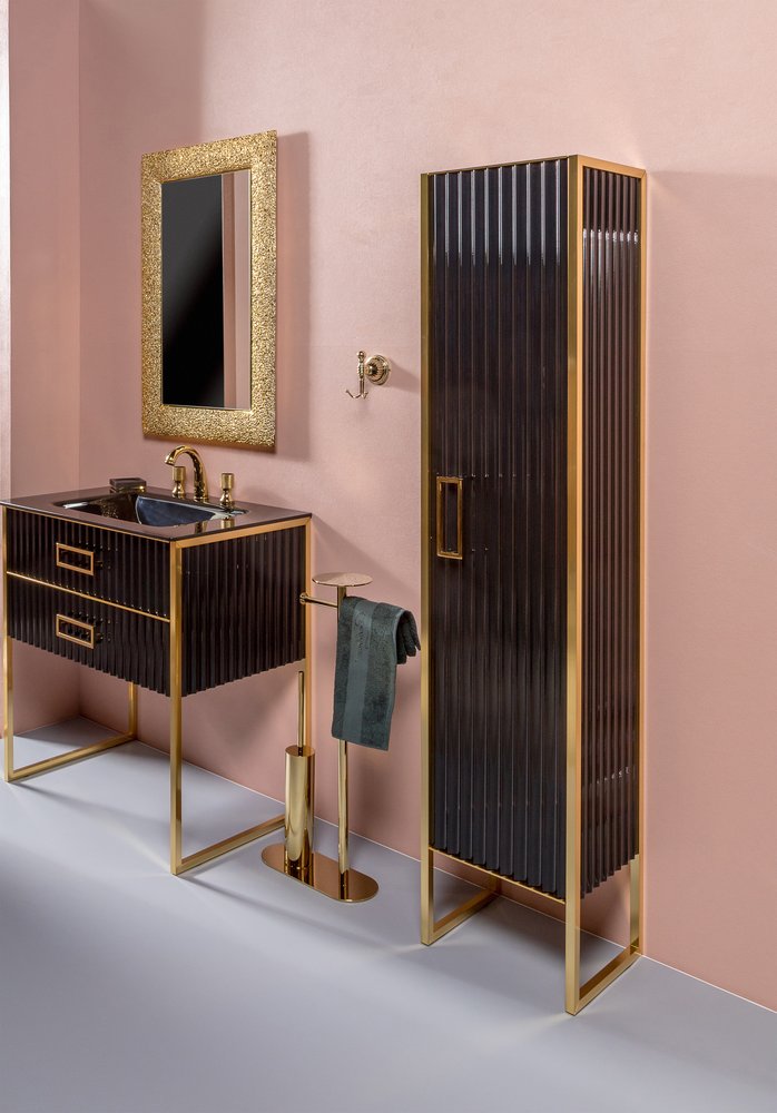 Шкаф-пенал Armadi Art Monaco R черный глянец - золото 868-BG-R - 3