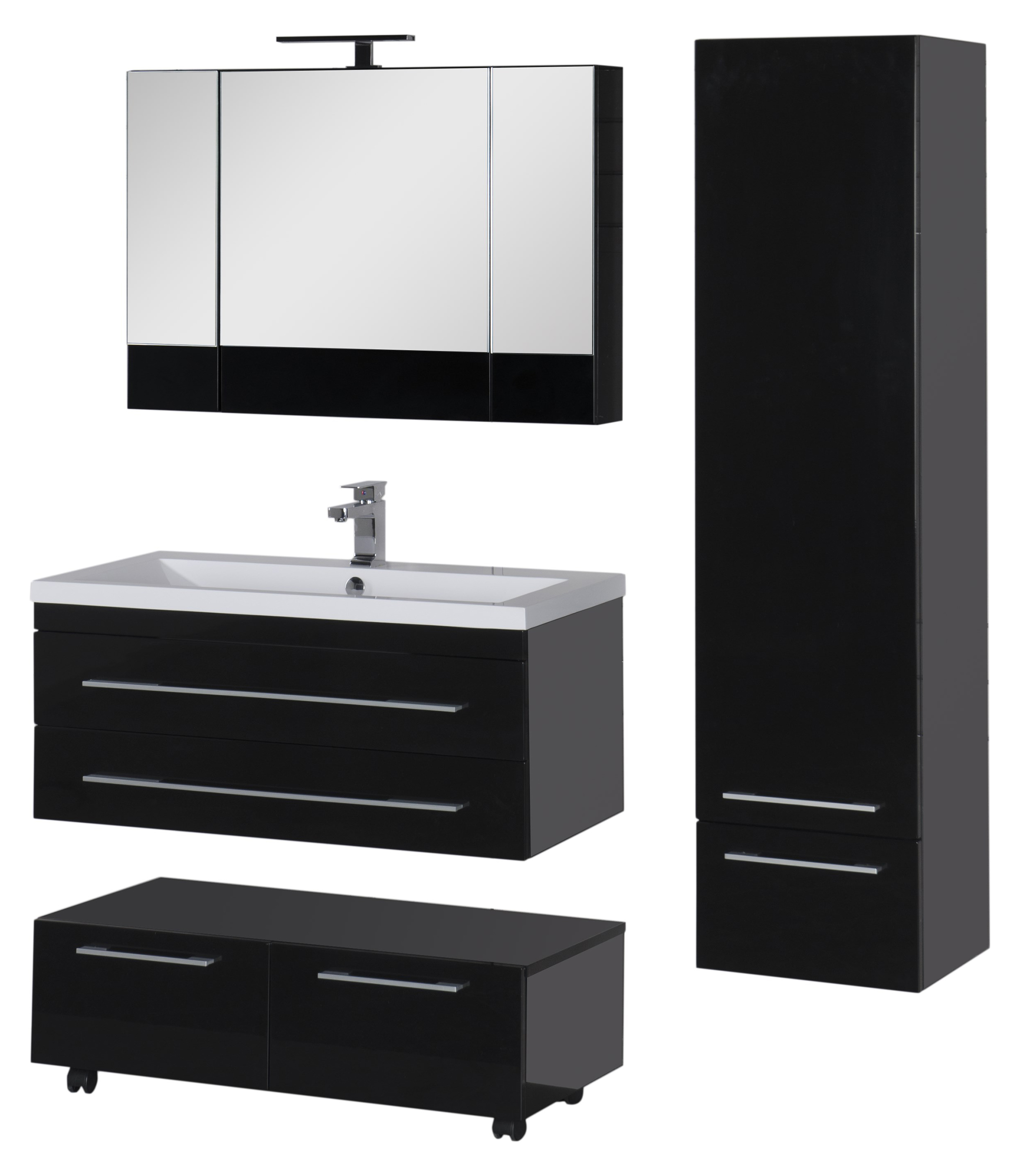 Тумба Aquanet Нота 100 подкатная, черная 170734 - 16